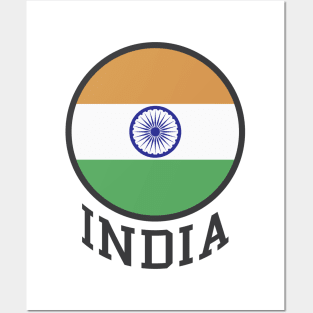 India Flag Logo Tricolor with Ashoka Chakra Desi Indian Posters and Art